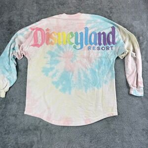 Disneyland Resort Spirit Jersey Tie Dye Spirit Rainbow Glitter‎ Top XS Oversized